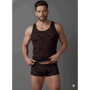 Erkek Desenli Tank Top Boxer Takımı