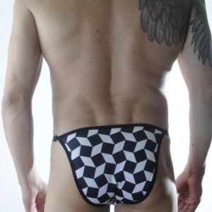 Erkek Metalli Küp Desenli Slip İç Çamaşırı