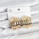 Tegan Vintage Model 316L Çelik Gold Renk Kadın Küpe TG27BKP11579