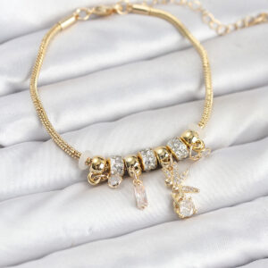 Tegan Pirinç Gold Renk Tinkerbell Charmlı Kadın Bileklik TG27BB8189