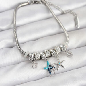 Tegan Pirinç Gümüş Renk Yıldız Model Charmlı Kadın Bileklik TG27BB8200