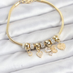 Tegan Kelebek Charmlı Gold Renk Kadın Bileklik TG27BB8219