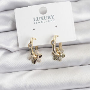 Tegan Zirkon Taşlı Pirinç Kadın Göçmen Küpesi TG27BKP11599