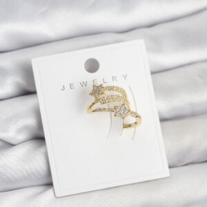 Tegan Gold Renk Zirkon Taşlı Yıldız Model Kıkırdak Earcuff Küpe TG27BKP11615