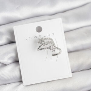 Tegan Gümüş Renk Zirkon Taşlı Yıldız Model Kıkırdak Earcuff Küpe TG27BKP11616