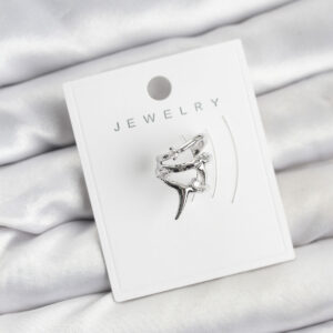 Tegan Gümüş Renk Pirinç Diken Model Kıkırdak Earcuff Küpe TG27BKP11622