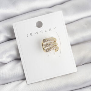 Tegan Pirinç Gold Renk Zirkon Taşlı Earcuff Kıkırdak Küpe TG27BKP11623