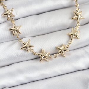 Tegan Yıldız Model Pirinç Gold Renk Kadın Kolye TG27BKO10823