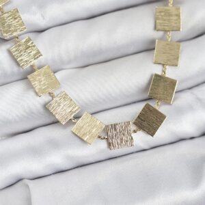 Tegan Kare Plaka Model Gold Renk Kadın Kolye TG27BKO10825