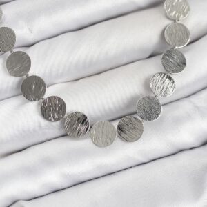 Tegan Yuvarlak Plaka Model Gümüş Renk Kadın Kolye TG27BKO10826