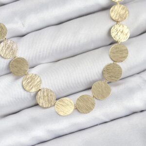 Tegan Yuvarlak Plaka Model Gold Renk Kadın Kolye TG27BKO10827