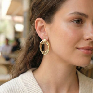 Tegan Pirinç Gold Renk Damla Model Vintage Kadın Küpe TG27BKP11628