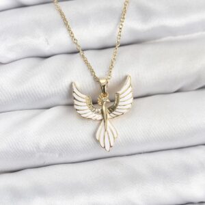 Tegan 316L Çelik Zincir Gold Renk Anka Kuşu Model Kadın Kolye TG27BKO10879