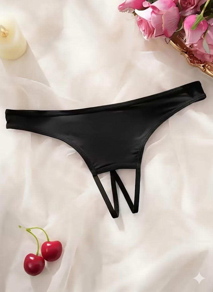 Tegan Kadın Siyah Ağ bölgesi Açık Külot TG270058 - XL - XS