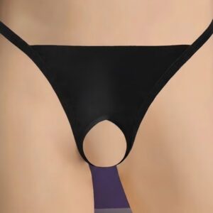 Tegan Siyah Özel Bölgesi Açık Kadın String TG270056