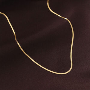 Tegan Çelik Gold Renk 60 cm İnce İtalyan Zincir Kolye TG27BKO6227