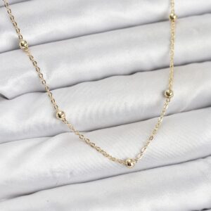 Tegan CM Gold Renk Top Zincirli Kadın Kolye TG27BKO10915