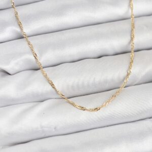 Tegan CM 14K Gold Renk Pirinç Ezme Burgu Model Kadın Kolye TG27BKO10916