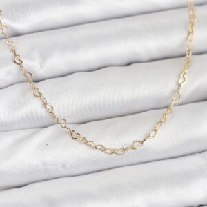 Tegan CM 14K Gold Renk Kalp Zincirli Kadın Kolye TG27BKO10924