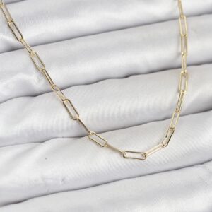 Tegan CM 14K Gold Renk Pirinç Ataç Zincir Kadın Kolye TG27BKO10925