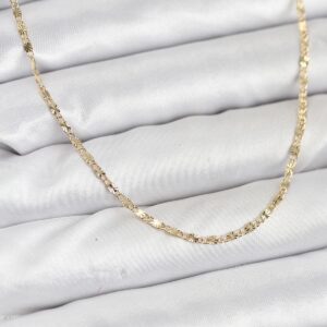 Tegan CM 14K Gold Renk Lazer İnce Zincirli Kadın Kolye TG27BKO10926