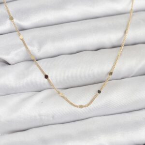 Tegan CM 14K Gold Renk Ezme Pul Model 60 cm Kadın Kolye TG27BKO10935