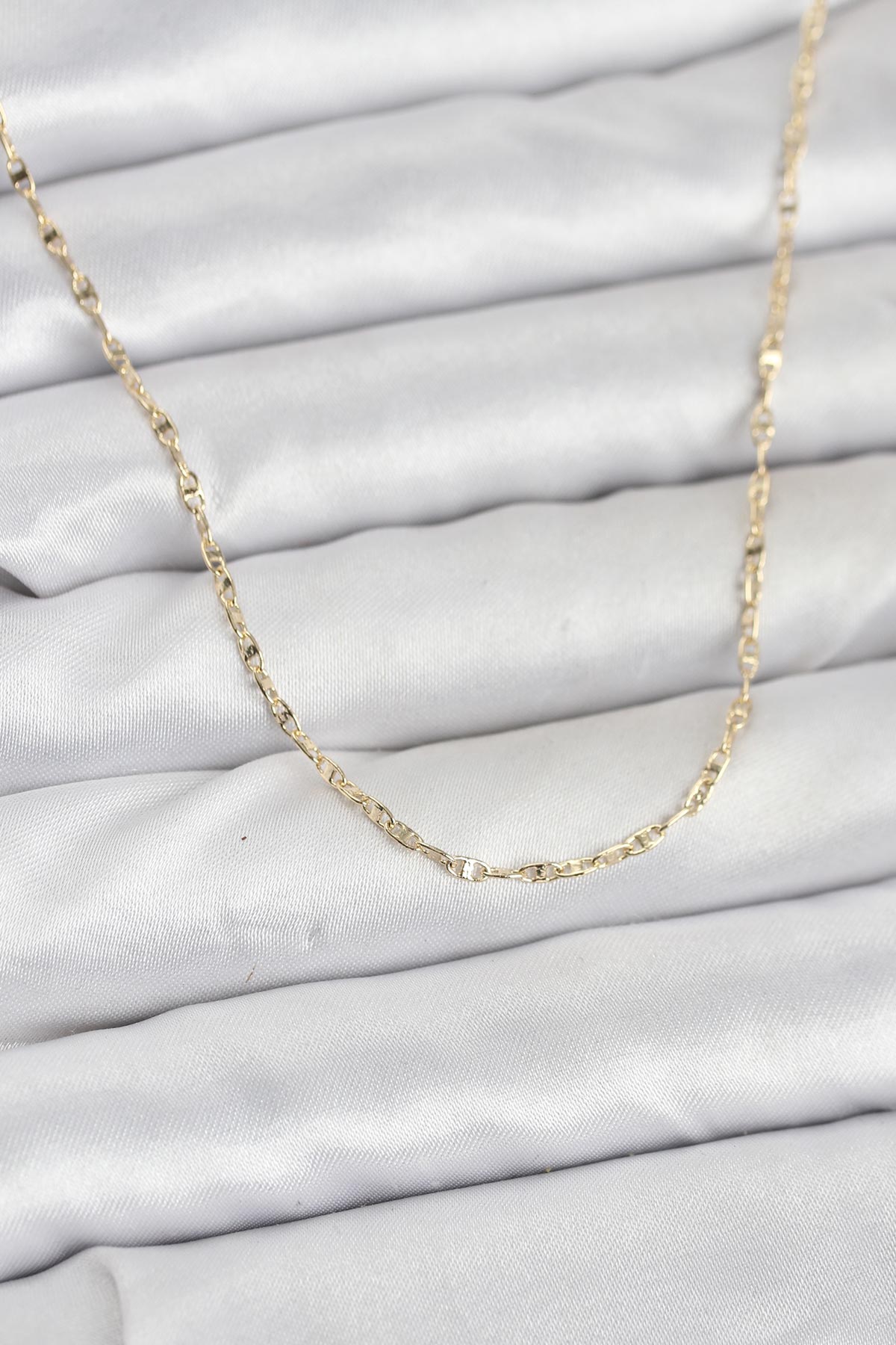 Tegan CM 14K Gold Renk Gemici Zincir Model 60 cm Kadın Kolye TG27BKO10936 - Görsel 1