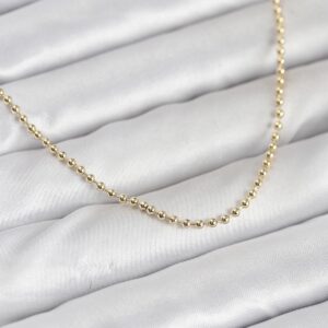 Tegan CM 14K Gold Renk Top Zincirli Model 60 cm Kadın Kolye TG27BKO10987