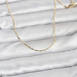 Tegan CM 14K Gold Renk Parçalı Topçuk Model 60 cm Kadın Kolye TG27BKO10948