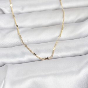 Tegan CM 14K Gold Renk Ezme Kalp Detaylı 60 cm Zincir Kadın Kolye TG27BKO10952