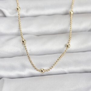 Tegan CM 14K Gold Renk Top Zincir 60 cm Kadın Kolye TG27BKO10960