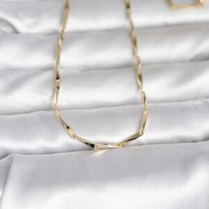 Tegan CM 14K Gold Renk Kesme Çubuk Zincirli Model 60 cm Kadın Kolye TG27BKO10988