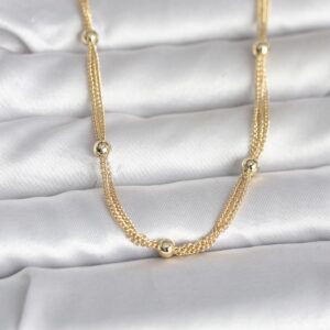 Tegan CM 14K Gold Renk Topçuk Model 60 cm Kadın Kolye TG27BKO10992