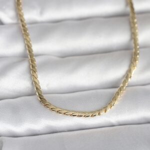 Tegan CM 14K Gold Renk Yassı Model 60 cm Kadın Kolye TG27BKO10994