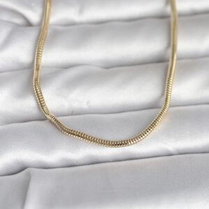 Tegan CM 14K Gold Renk Yılan Zincir Model 60 cm Kadın Kolye TG27BKO10995