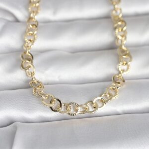 Tegan CM 14K Gold Renk Kalın Halka Zincirli 60 cm Kadın Kolye TG27BKO10999