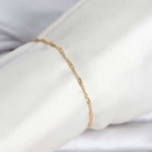 Tegan CM 14K Gold Renk Ezme Burgu Zincir Model Kadın Bileklik TG27BB8280