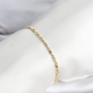 Tegan CM 14K Gold Renk Burgu Zincirli Model Kadın Bileklik TG27BB8286