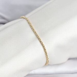 Tegan CM 14K Gold Renk Burgulu Zincir Model Kadın Bileklik TG27BB8288