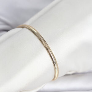 Tegan CM 14K Gold Renk Yassı Yılan Zincir Model Kadın Bileklik TG27BB8293