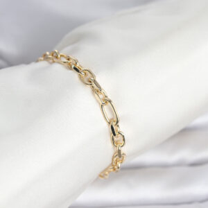 Tegan CM 14K Gold Renk Kalın Zincir Model Kadın Bileklik TG27BB8304