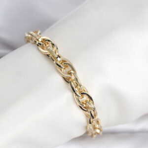 Tegan CM 14K Gold Renk Kalın Burgu Zincirli Model Kadın Bileklik TG27BB8306