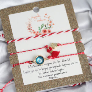 Tegan Marteniçka Bileklik 3'lü Püsküllü ve Nazarlı Model TG27BB8310