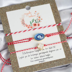 Tegan Marteniçka Bileklik 3'lü Yonca ve Nazarlı Model TG27BB8311