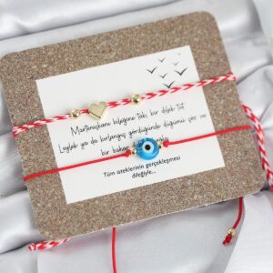 Tegan Marteniçka Bileklik 2'li Nazar ve Kalp Model TG27BB8319