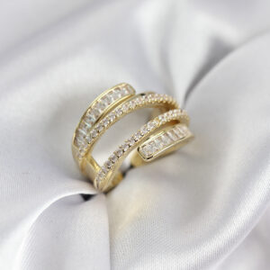 Tegan Sarmal Zirkon Baget Taşlı Gold Renk Kadın Yüzük TG27BYK3930