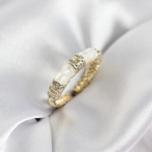 Tegan Zirkon Taşlı Kemik Model Gold Renk Kadın Yüzük TG27BYK3932