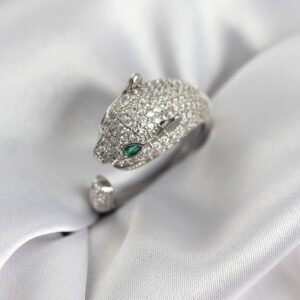 Tegan Jaguar Model Gümüş Renk Zirkon Taşlı Kadın Yüzük TG27BYK3933