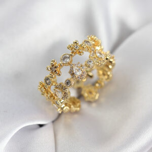 Tegan Zirkon Taşlı 2'li Model Gold Renk Kadın Yüzük TG27BYK3936