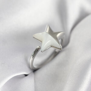 Tegan Gümüş Renk Sedefli Yıldız Model Kadın Yüzük TG27BYK3939